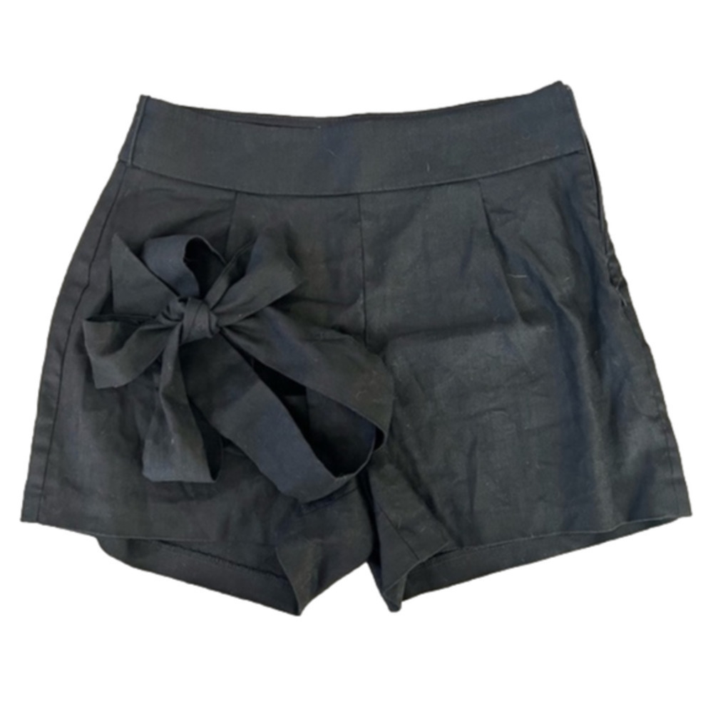 Express Midi High Rise Black Dress Shorts Size 2